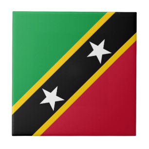 Flagge von St. Kitts und Nevis Fliese