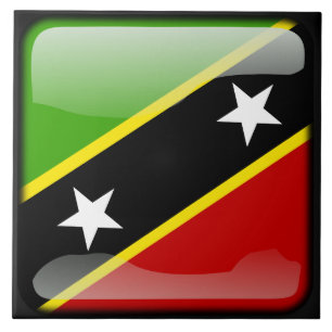 Flagge von St. Kitts und Nevis Fliese