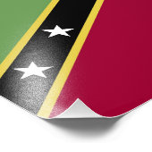 Flagge von St. Kitts und Nevis Fotodruck (Ecke)