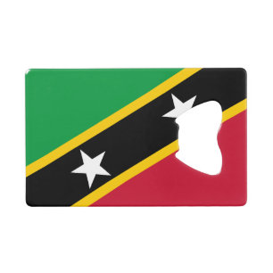 Flagge von St. Kitts und Nevis Geldbeutel Flaschenöffner