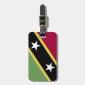 Flagge von St. Kitts und Nevis Gepäckanhänger (Vorderseite vertikal)