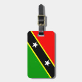 Flagge von St. Kitts und Nevis Gepäckanhänger (Vorderseite vertikal)