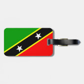 Flagge von St. Kitts und Nevis Gepäckanhänger (Rückseite horizontal)