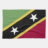 Flagge von St. Kitts und Nevis Geschirrtuch (Horizontal)