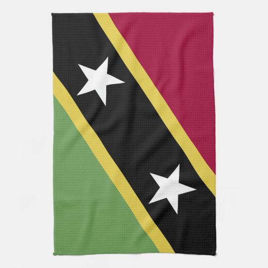 Flagge von St. Kitts und Nevis Geschirrtuch (Vertikal)