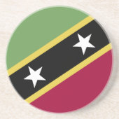 Flagge von St. Kitts und Nevis Getränkeuntersetzer (Vorne)
