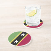Flagge von St. Kitts und Nevis Getränkeuntersetzer (Seite)