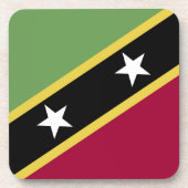 Flagge von St. Kitts und Nevis Getränkeuntersetzer (Vorderseite)