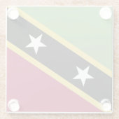 Flagge von St. Kitts und Nevis Glasuntersetzer (Rückseite)