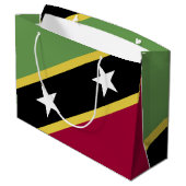 Flagge von St. Kitts und Nevis Große Geschenktüte (Rückseite Schrägansicht)