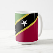Flagge von St. Kitts und Nevis Kaffeetasse (VorderseiteRechts)