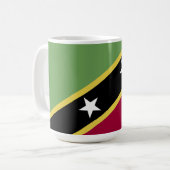 Flagge von St. Kitts und Nevis Kaffeetasse (Vorderseite Links)