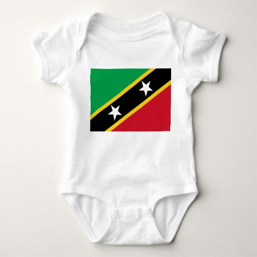 Flagge von St. Kitts und Nevis (Karibik) Baby Strampler (Vorderseite)