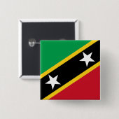 Flagge von St. Kitts und Nevis (Karibik) Button (Vorne & Hinten)