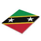 Flagge von St. Kitts und Nevis (Karibik) Fliese (Seite)
