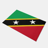 Flagge von St. Kitts und Nevis (Karibik) Fußmatte (Schrägansicht)