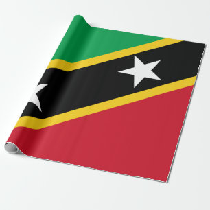 Flagge von St. Kitts und Nevis (Karibik) Geschenkpapier