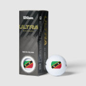 Flagge von St. Kitts und Nevis (Karibik) Golfball (Verpackungen)