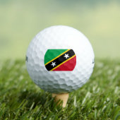 Flagge von St. Kitts und Nevis (Karibik) Golfball (Insitu T-Shirt)