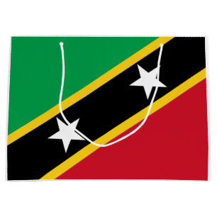 Flagge von St. Kitts und Nevis (Karibik) Große Geschenktüte