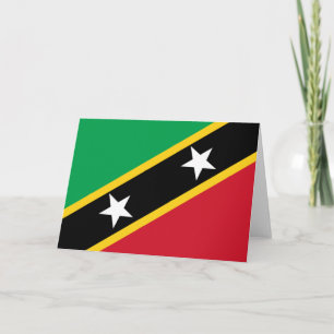 Flagge von St. Kitts und Nevis (Karibik) Karte
