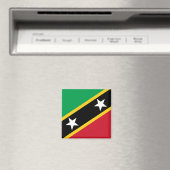Flagge von St. Kitts und Nevis (Karibik) Magnet (In Situ (Geschirrspüler))