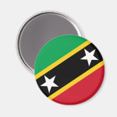 Flagge von St. Kitts und Nevis (Karibik) Magnet (Vorderseite/Rückseite)