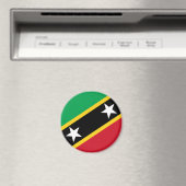 Flagge von St. Kitts und Nevis (Karibik) Magnet (In Situ (Geschirrspüler))