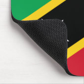 Flagge von St. Kitts und Nevis (Karibik) Mousepad (Ecke)