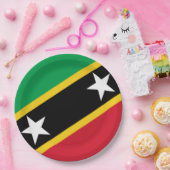 Flagge von St. Kitts und Nevis (Karibik) Pappteller (Party)