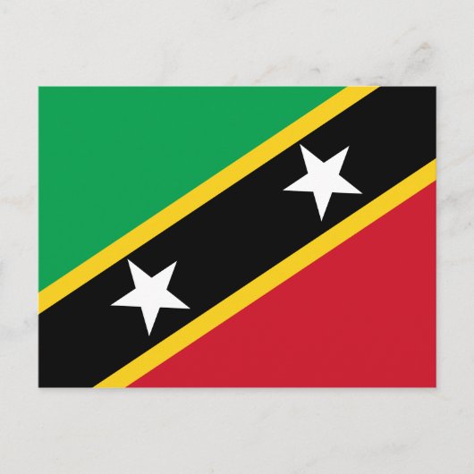Flagge von St. Kitts und Nevis (Karibik) Postkarte (Vorderseite)