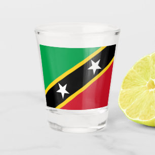 Flagge von St. Kitts und Nevis (Karibik) Schnapsglas