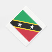 Flagge von St. Kitts und Nevis (Karibik) Serviette (Ecke)