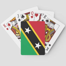 Flagge von St. Kitts und Nevis (Karibik) Spielkarten