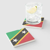 Flagge von St. Kitts und Nevis (Karibik) Steinuntersetzer (Seitenansicht)