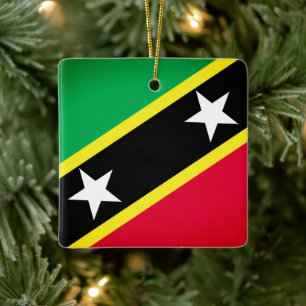 Flagge von St. Kitts und Nevis Keramikornament