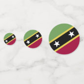 Flagge von St. Kitts und Nevis Konfetti (Rückseiten)