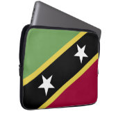 Flagge von St. Kitts und Nevis Laptopschutzhülle (Vorne Rechts)