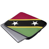 Flagge von St. Kitts und Nevis Laptopschutzhülle (Vorne Knopf)