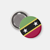 Flagge von St. Kitts und Nevis Magnet (Vorderseite/Rückseite)