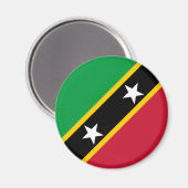 Flagge von St. Kitts und Nevis Magnet (Vorderseite/Rückseite)