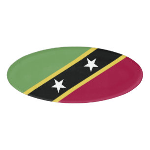 Flagge von St. Kitts und Nevis Namenschild