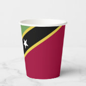 Flagge von St. Kitts und Nevis Pappbecher (Rückseite)