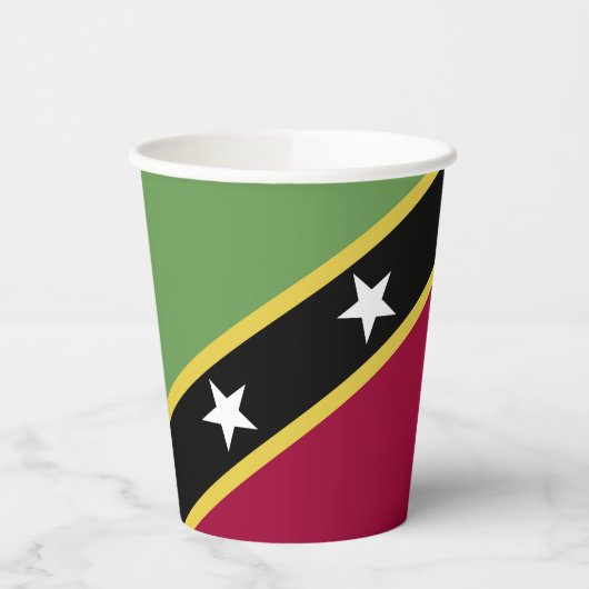 Flagge von St. Kitts und Nevis Pappbecher (Links)