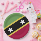 Flagge von St. Kitts und Nevis Pappteller (Party)