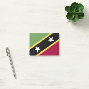 Flagge von St. Kitts und Nevis Post-it Klebezettel