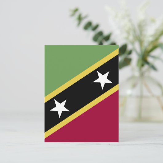 Flagge von St. Kitts und Nevis Postkarte (Stehend Vorderseite)