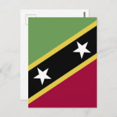 Flagge von St. Kitts und Nevis Postkarte (Vorne/Hinten)