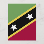 Flagge von St. Kitts und Nevis Postkarte (Vorderseite)