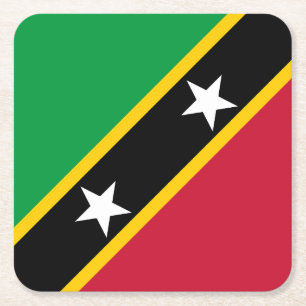 Flagge von St. Kitts und Nevis Rechteckiger Pappuntersetzer